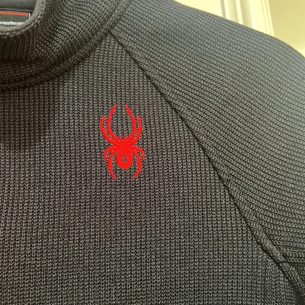 Spyder Black and Red‎ Full Zip Thermal Jacket Youth Size L14/16
